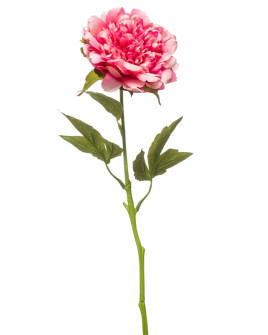 Artificial flower Peony spray Pink H56cm