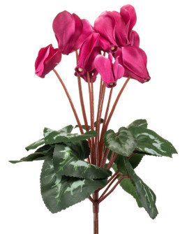 Artificial Plant Cyclamen Bush Hot Pink H30cm