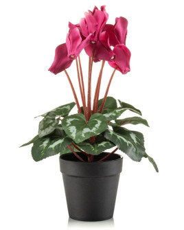 Artificial Plant Cyclamen Bush Hot Pink H30cm