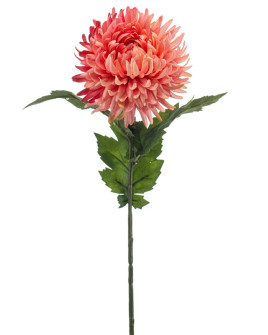 Artificial Flower Chrysanthemum Mum spider Coral H57cm