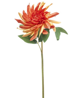 Искусственный цветок Dahlia Twist Orange / Георгина Твист оранжевая H70cm