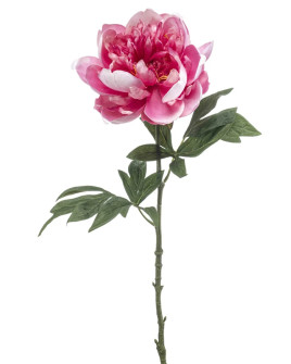 Artificial flower Peony spray Pink H55cm