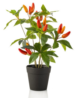 Искусственное растение Перец куст оранжевый H33cm