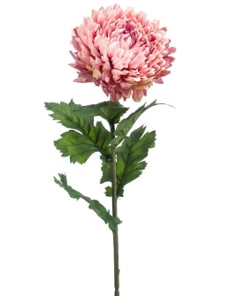 Artificial Flower Chrysanthemum spray Old Pink H75cm