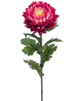 Artificial Flower Chrysanthemum spray Fuchsia H75cm