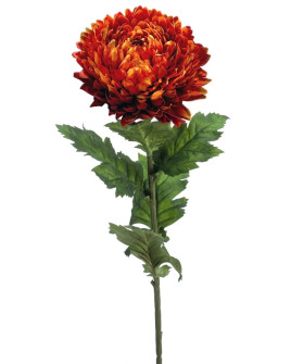 Artificial Flower Chrysanthemum spray Flame H75cm