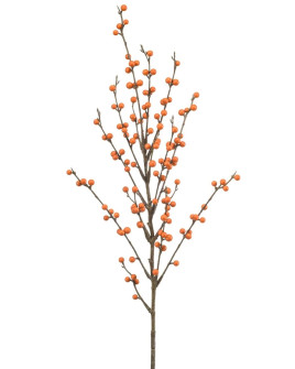 Искусственное растение Ilex berry spray orange / Падуб ветка H90cm