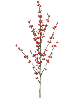 Искусственное растение Ilex berry spray Red / Падуб ветка красная H90cm