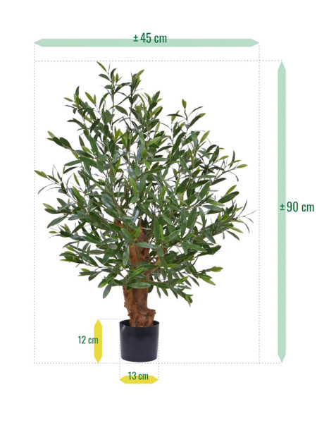 Искусственное Оливковое дерево бонсай Deluxe H90cm NKoop DP