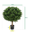 Штучний Самшит Deluxe кулеподібний H85cm NKoop DP