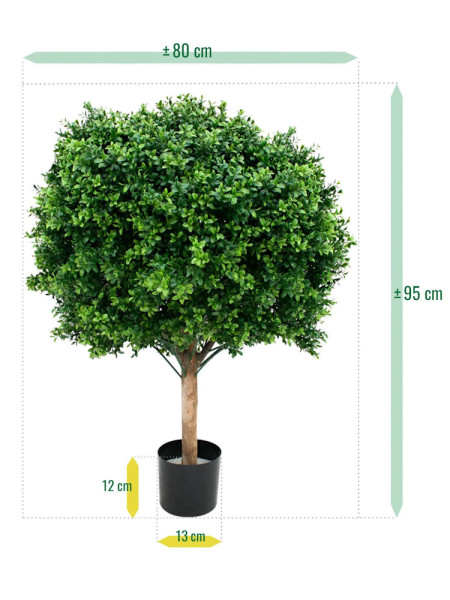 Штучний Самшит Deluxe кулеподібний H95cm NKoop DP