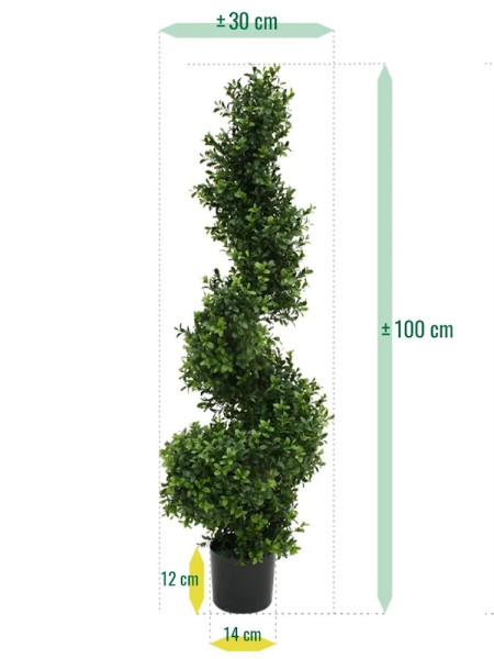 Штучний Самшит спіраль Deluxe H100cm NKoop DP