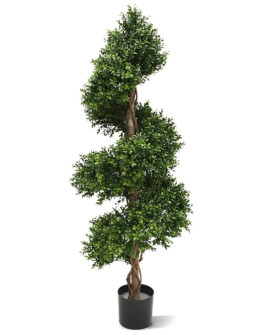 Artificial Boxwood Spiral Tree Deluxe H140cm