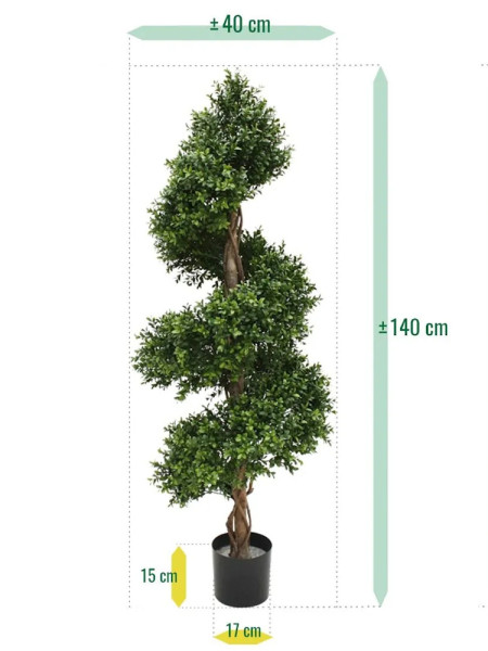 Штучний Самшит спіраль Deluxe H140cm NKoop DP