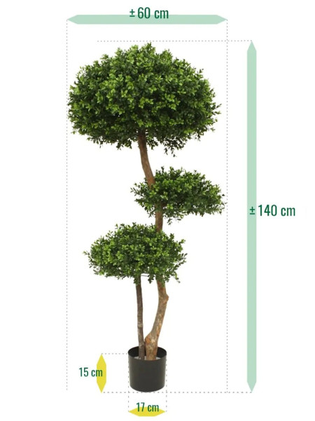 Штучний Самшит Deluxe кулеподібний H140cm NKoop DP
