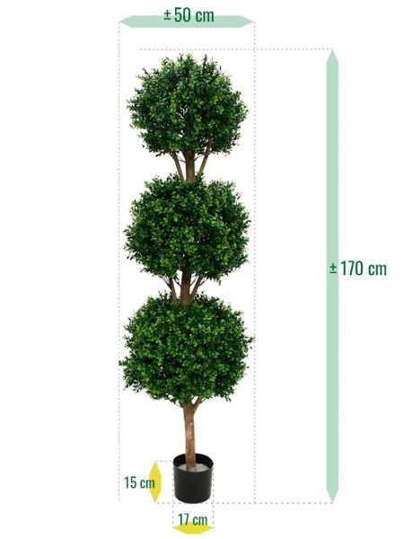 Штучний Самшит Deluxe кулеподібний H170cm NKoop DP