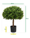 Штучний Самшит Deluxe напівсфера H65cm NKoop DP