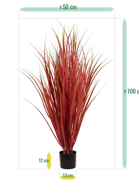 Штучна трава Рід Грас Deluxe бордова H100cm NKoop DP