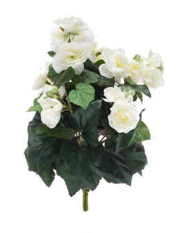 Artificial plant Begonia bush cream H30cm