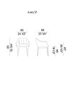 Chair with armrests Blossom (арт.840-P) Potocco