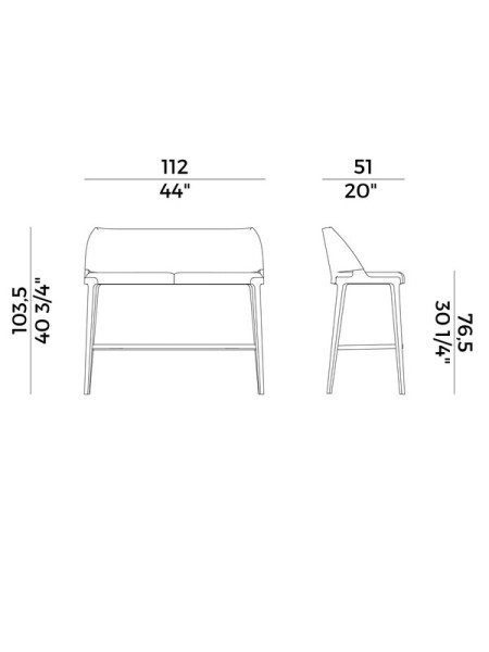 Барний диван Velis L112cm (арт.942/A2) Potocco