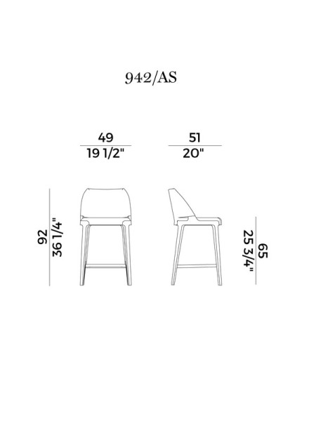 Stool Velis (арт.942-AS) Potocco