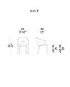 Chair with armrests Concha (арт.905-P) Potocco