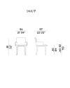 Chair with armrests Candy (арт.943-P) Potocco