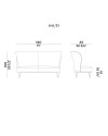 Sofa Spring L180cm (арт.841-D) Potocco
