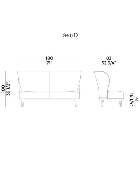 Sofa Spring L180cm (арт.841-D) Potocco