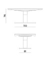 Extending Dining Table Diva 180x110cm (арт.775/TO2) Potocco