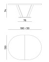 Extending Dining Table Aura 180x130cm (арт.830/TO1) Potocco
