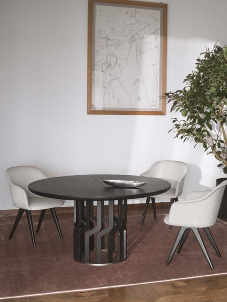 Extending Dining Table Intreccio Ø140cm (арт.950/TC1) Potocco