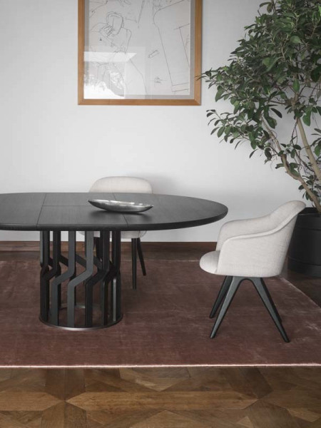 Extending Dining Table Intreccio Ø140cm (арт.950/TC1) Potocco