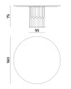 Dining Table Intreccio Ø160cm (арт.950/TC-FIX) Potocco