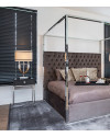 Прикроватный столик Blackbone Silver (арт.7413) Richmond