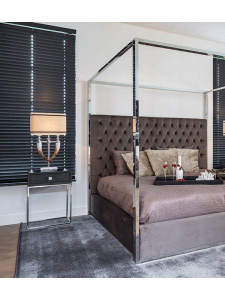 Прикроватный столик Blackbone Silver (арт.7413) Richmond