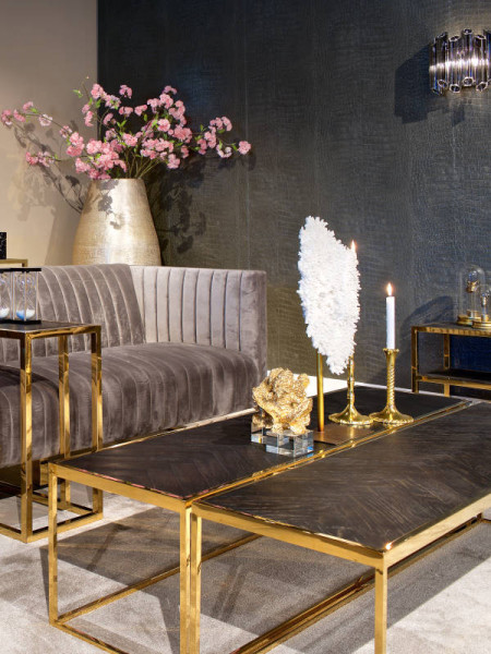 Кавовий столик Blackbone Gold 160x40cm (арт.7434) Richmond