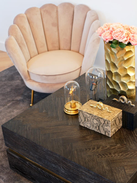 Кофейный столик Blackbone Gold 90x90cm (арт.7448) Richmond