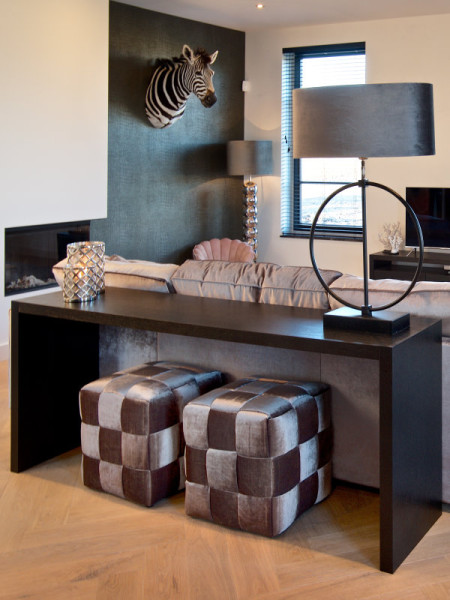 Console Table Oakura Black 200x45cm (арт.6504) Richmond