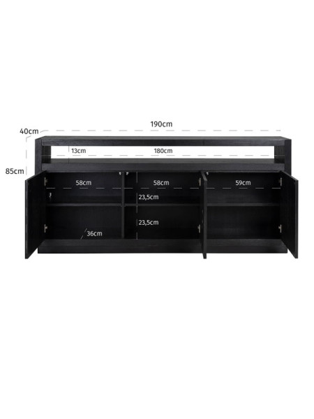 Комод Oakura Black (арт.6500) Richmond