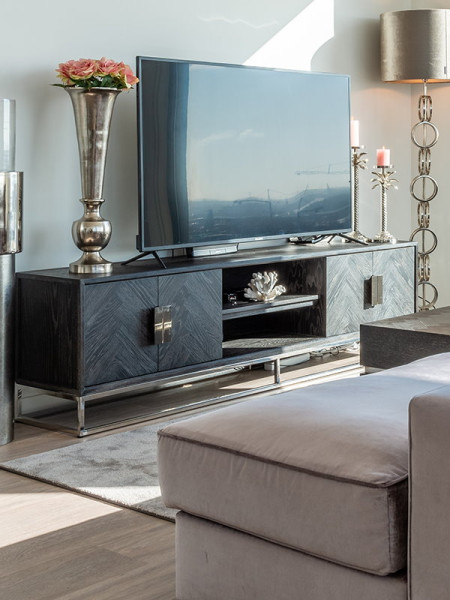 ТВ тумба Blackbone Silver 220x42cm (арт.7415) Richmond