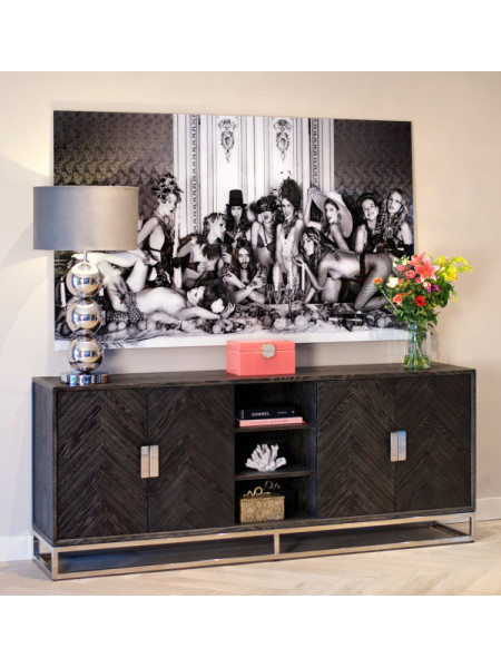 Комод Blackbone Silver 225x45cm (арт.7416) Richmond