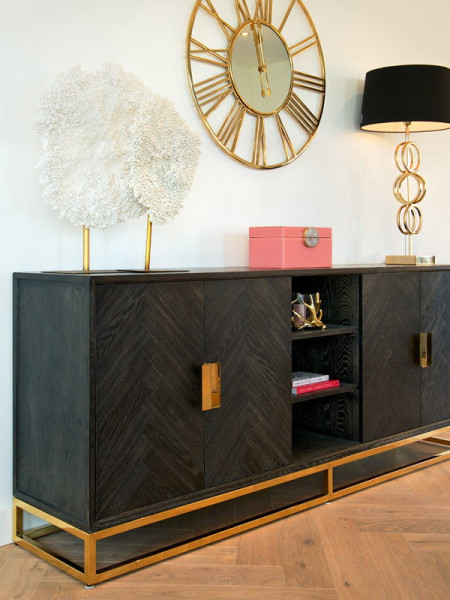 Комод Blackbone Gold 225x45cm (арт.7446) Richmond