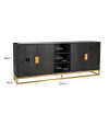 Комод Blackbone Gold 225x45cm (арт.7446) Richmond