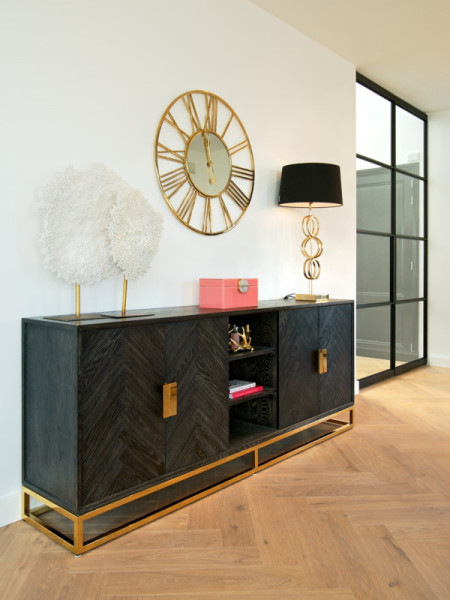 Комод Blackbone Gold 225x45cm (арт.7446) Richmond