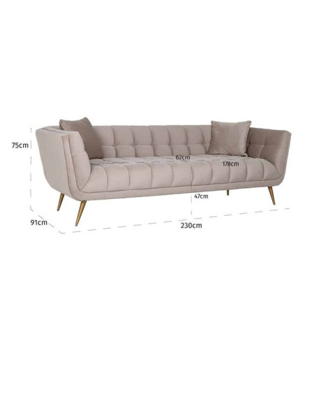 Диван Huxley Khaki 230x90cm (арт.S5126) Richmond