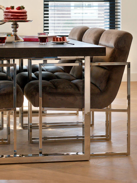 Обеденный стол Blackbone Silver 220x100cm (арт.7419) Richmond