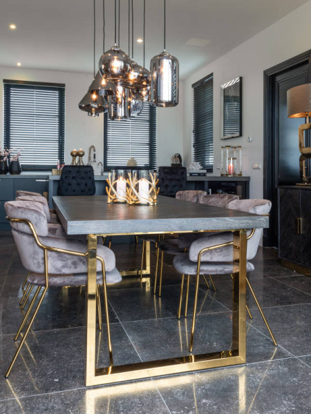 Dining Table Blackbone Gold 220x100cm (арт.7439) Richmond