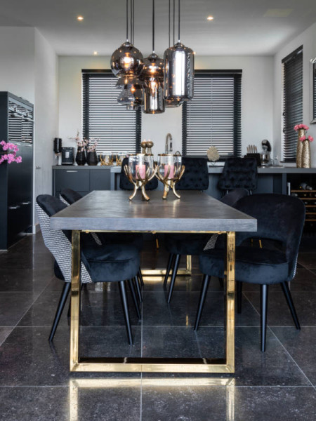Dining Table Blackbone Gold 220x100cm (арт.7439) Richmond